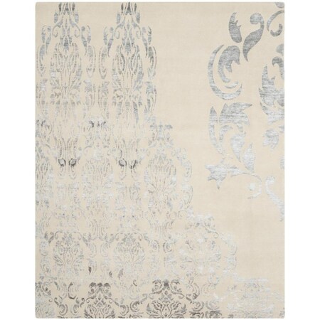 Safavieh 8 x 10 ft. Tibetan Hand Knotted Rectangle Area Rug Beige & Grey TB959B-8